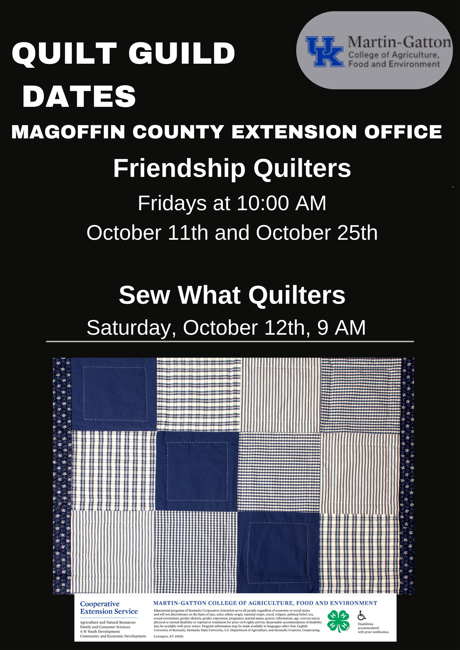 October Quilt Guild Flyer