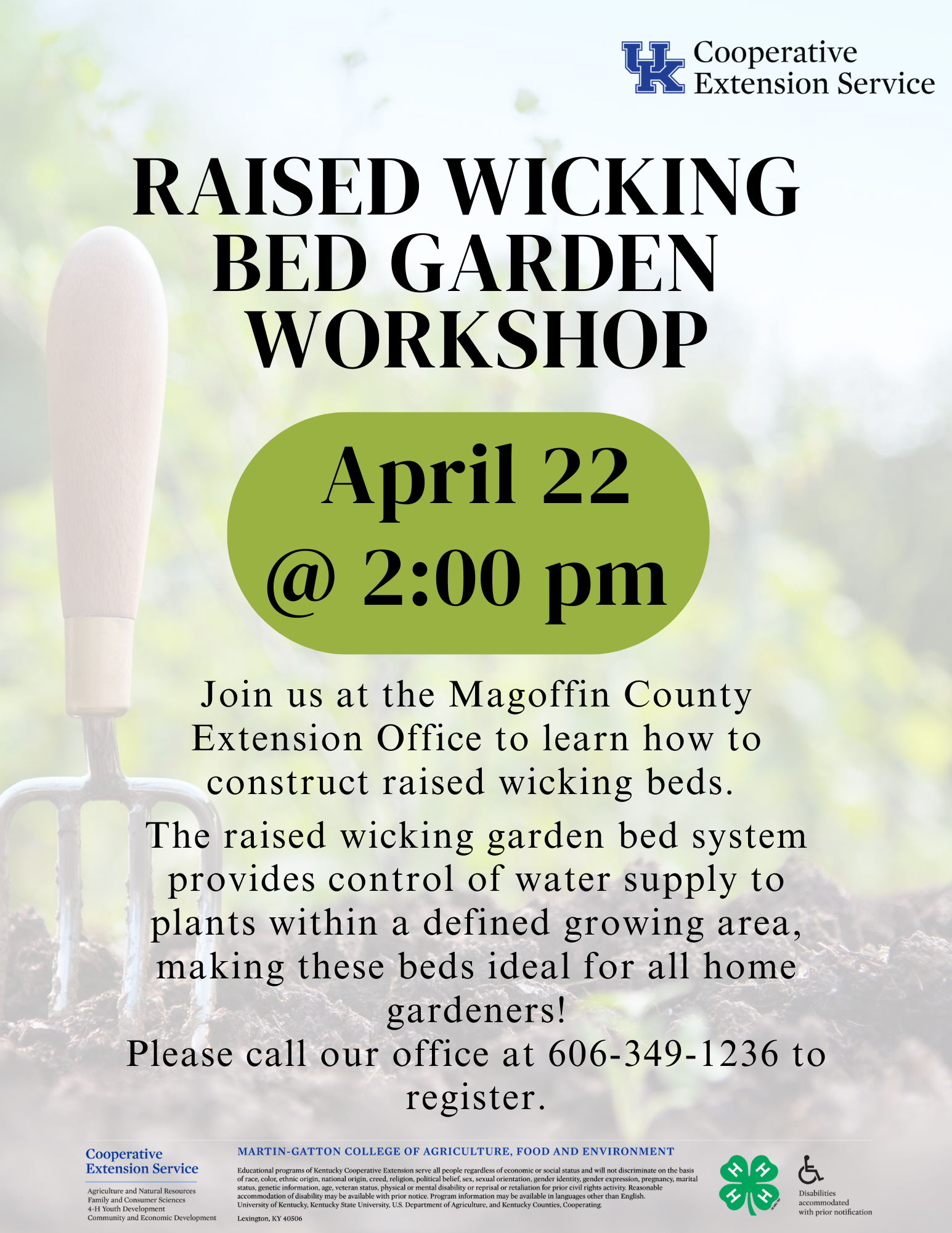 Raised Wicking Bed Garden Workshop 